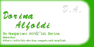 dorina alfoldi business card